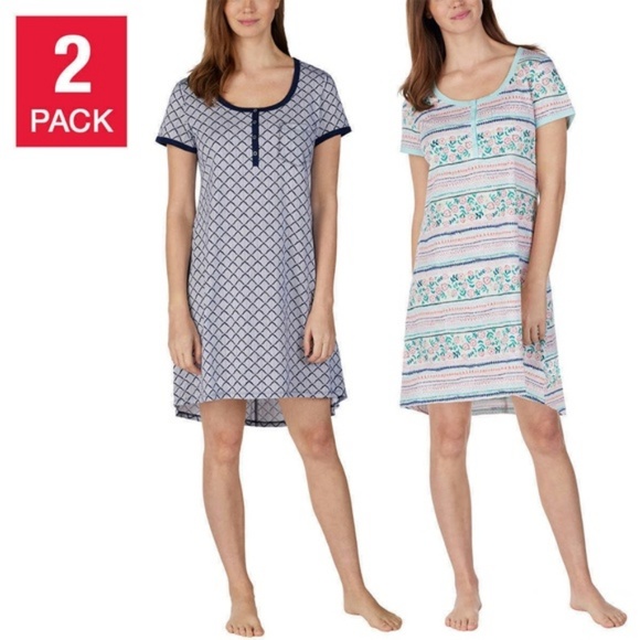 Jane and Bleecker Other - Jane and Bleecker Womens Henley Sleepshirts 2 Pack